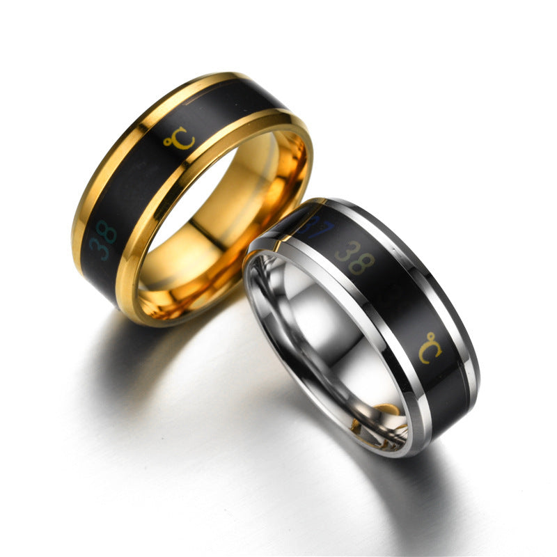 Smart Temperature Sensing Stainless Steel Ring