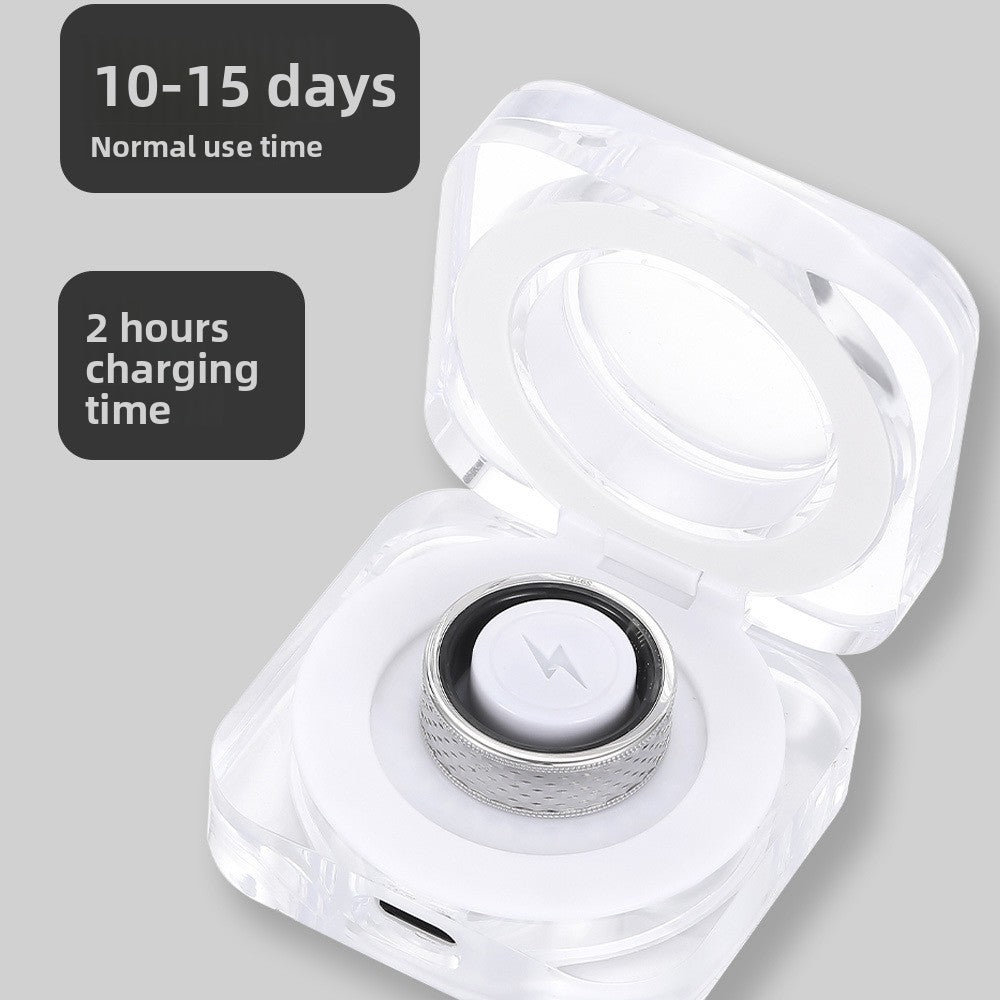 S925 Silver Smart Ring with Sleep Monitoring and Step Counter