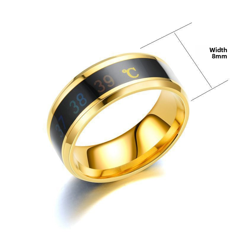 Smart Temperature Sensing Stainless Steel Ring